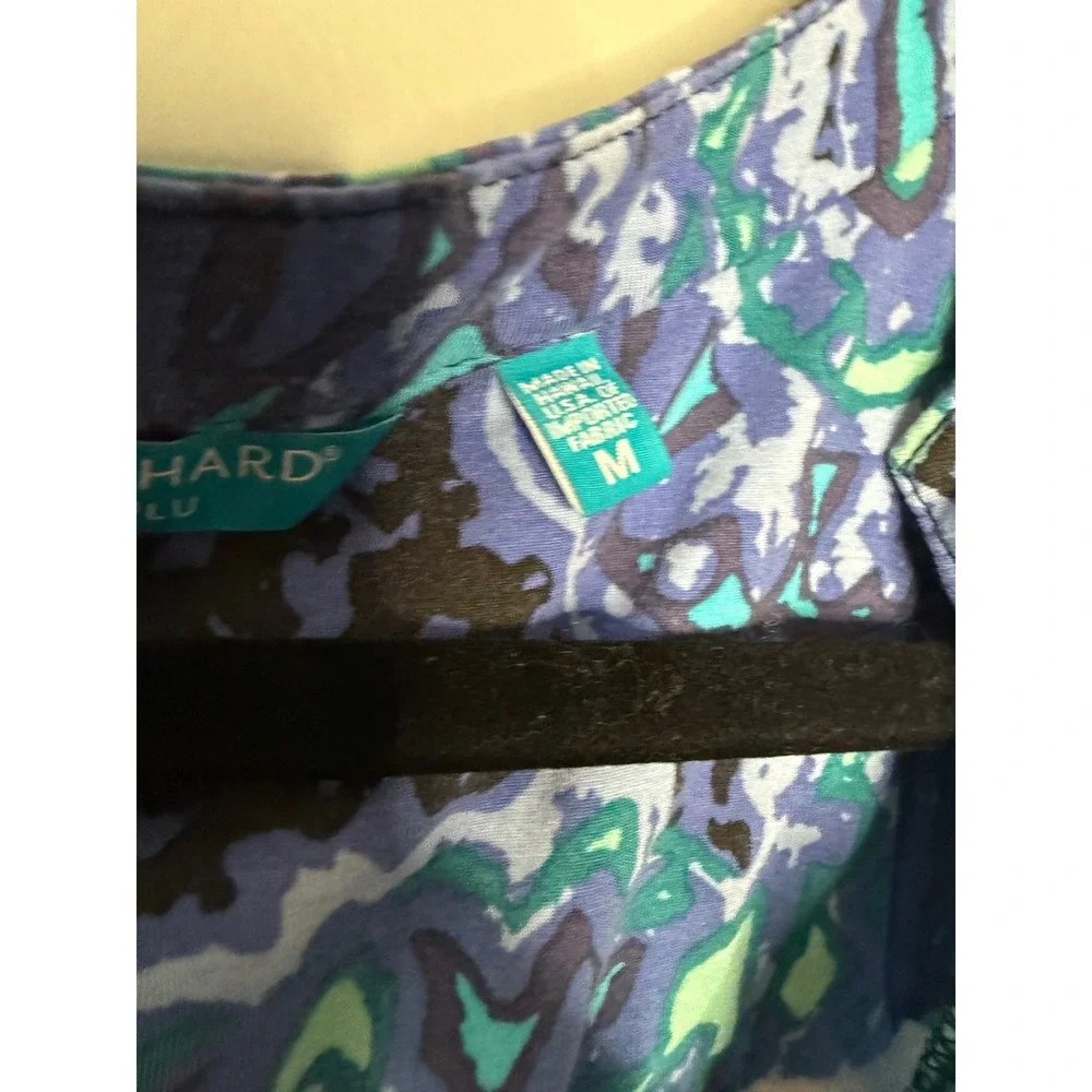 Tori Richards blue paisley‎ print sleeveless mini dress Beach tropical coastal
